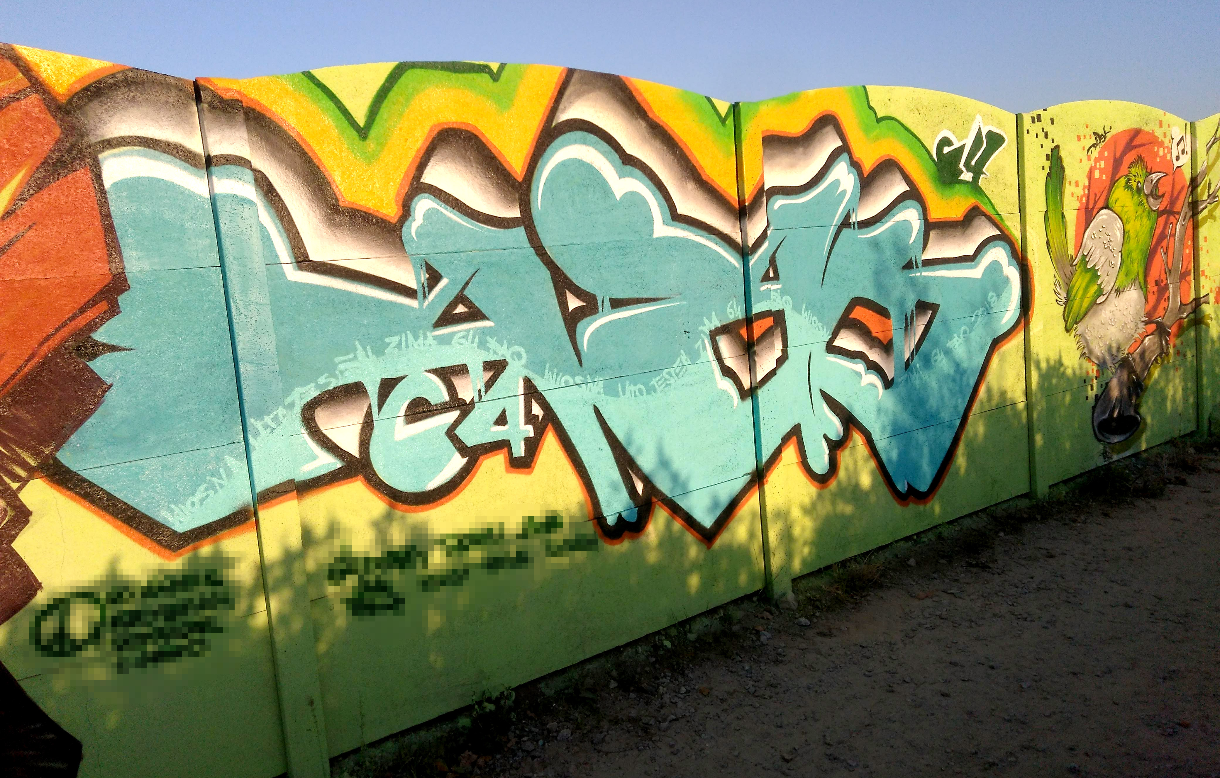 Graffiti z okazji Jamu 4 Pory Roku we Wrocławiu