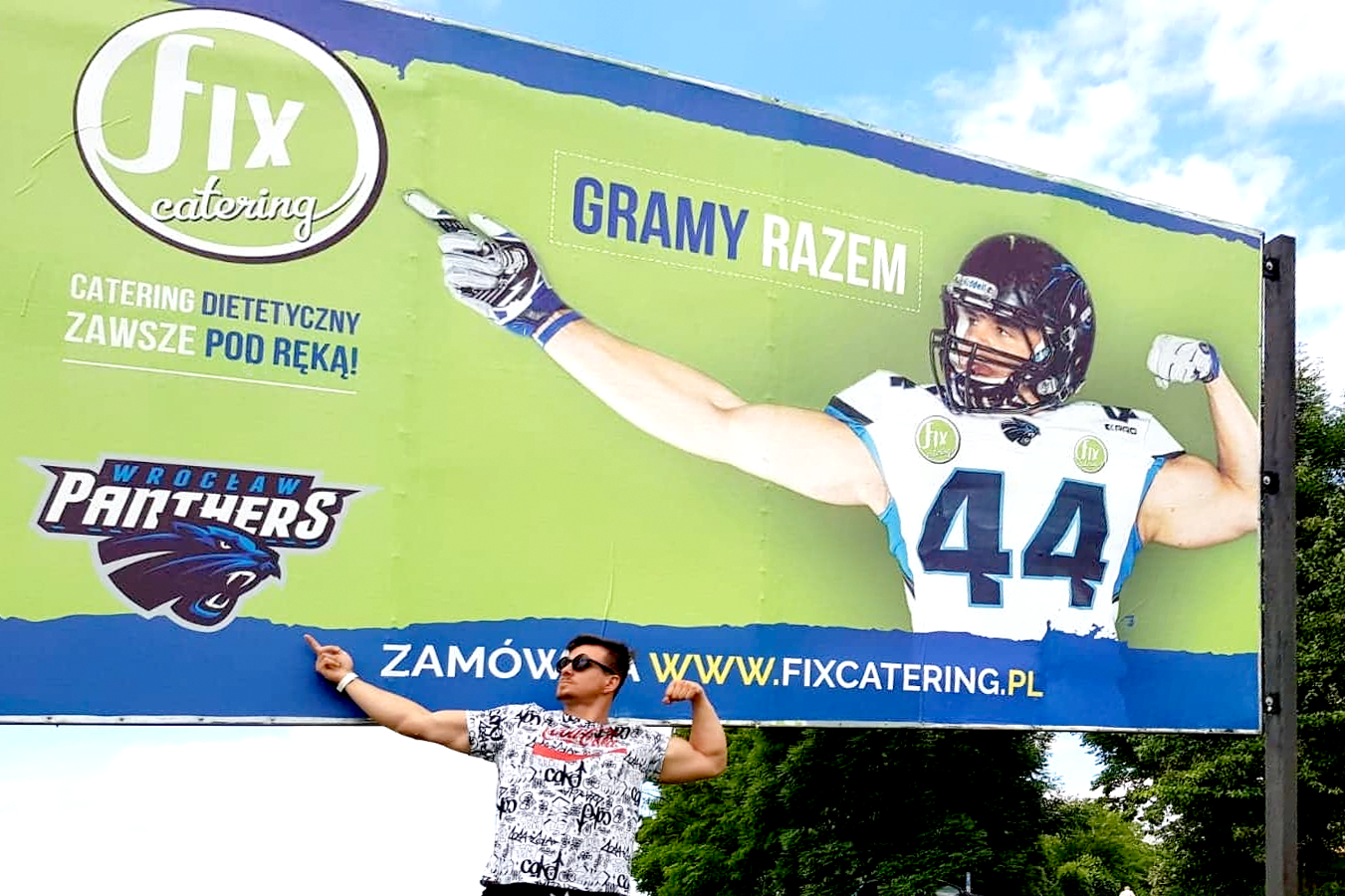 Billboard dla FixCatering - oficjalny partner Panthers Wrocław